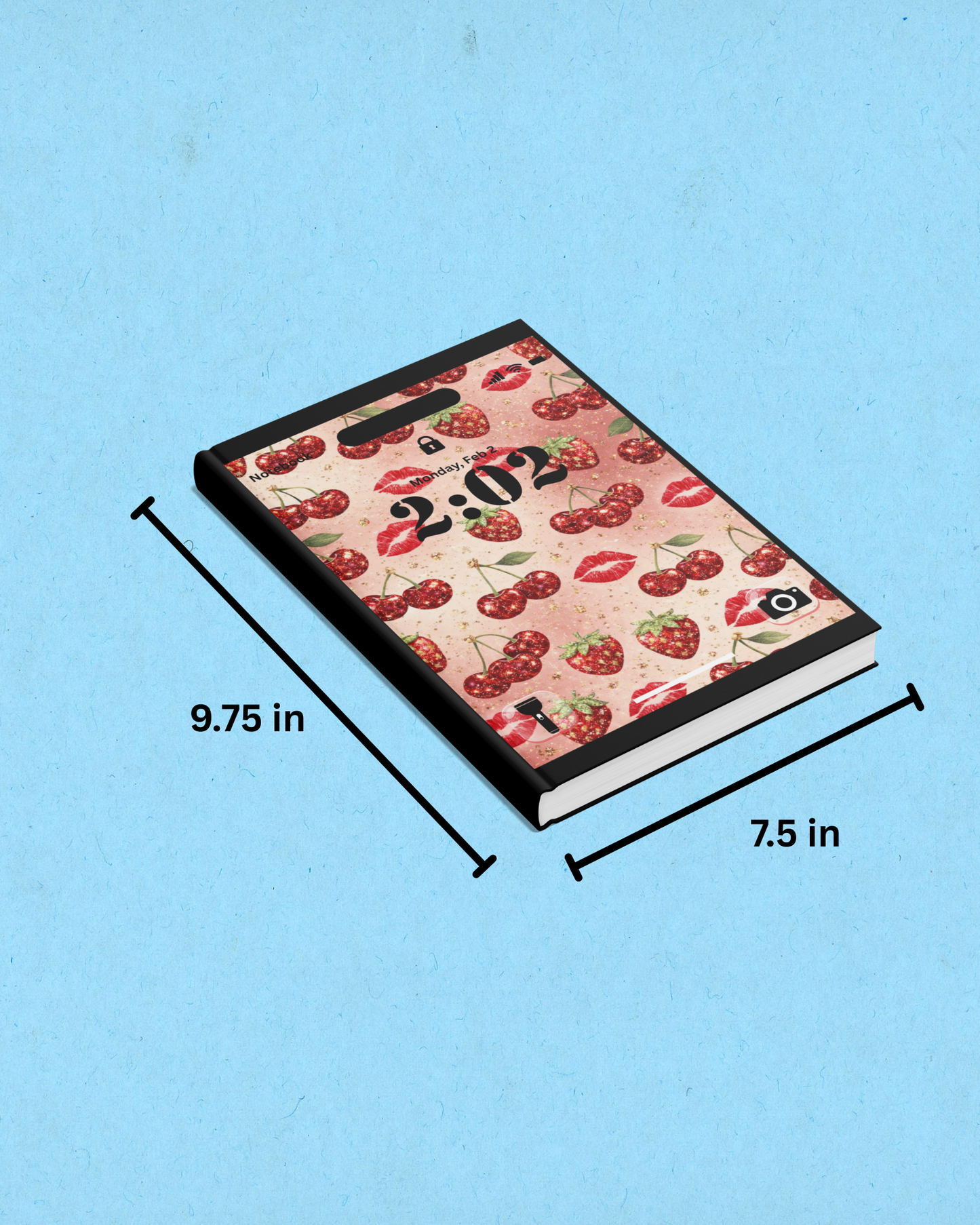 Cherry-Kissed Lockscreen Notebook