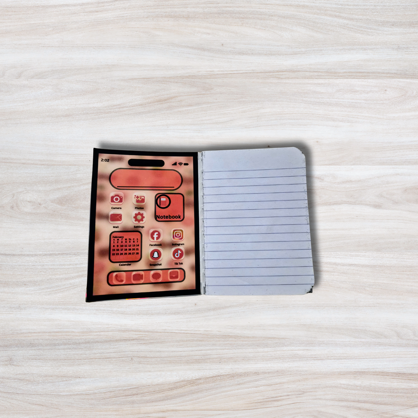 Cherry-Kissed Lockscreen Mini Notebook
