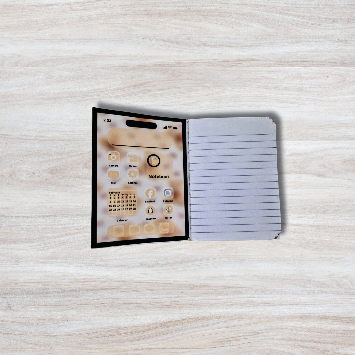 Teddy bear lockscreen Mini Notebook