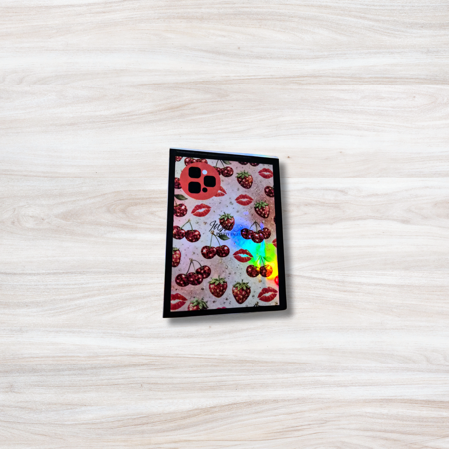 Cherry-Kissed Lockscreen Mini Notebook
