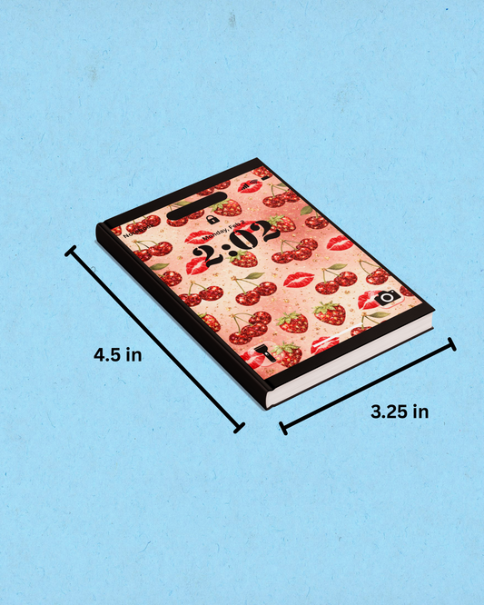 Cherry-Kissed Lockscreen Mini Notebook