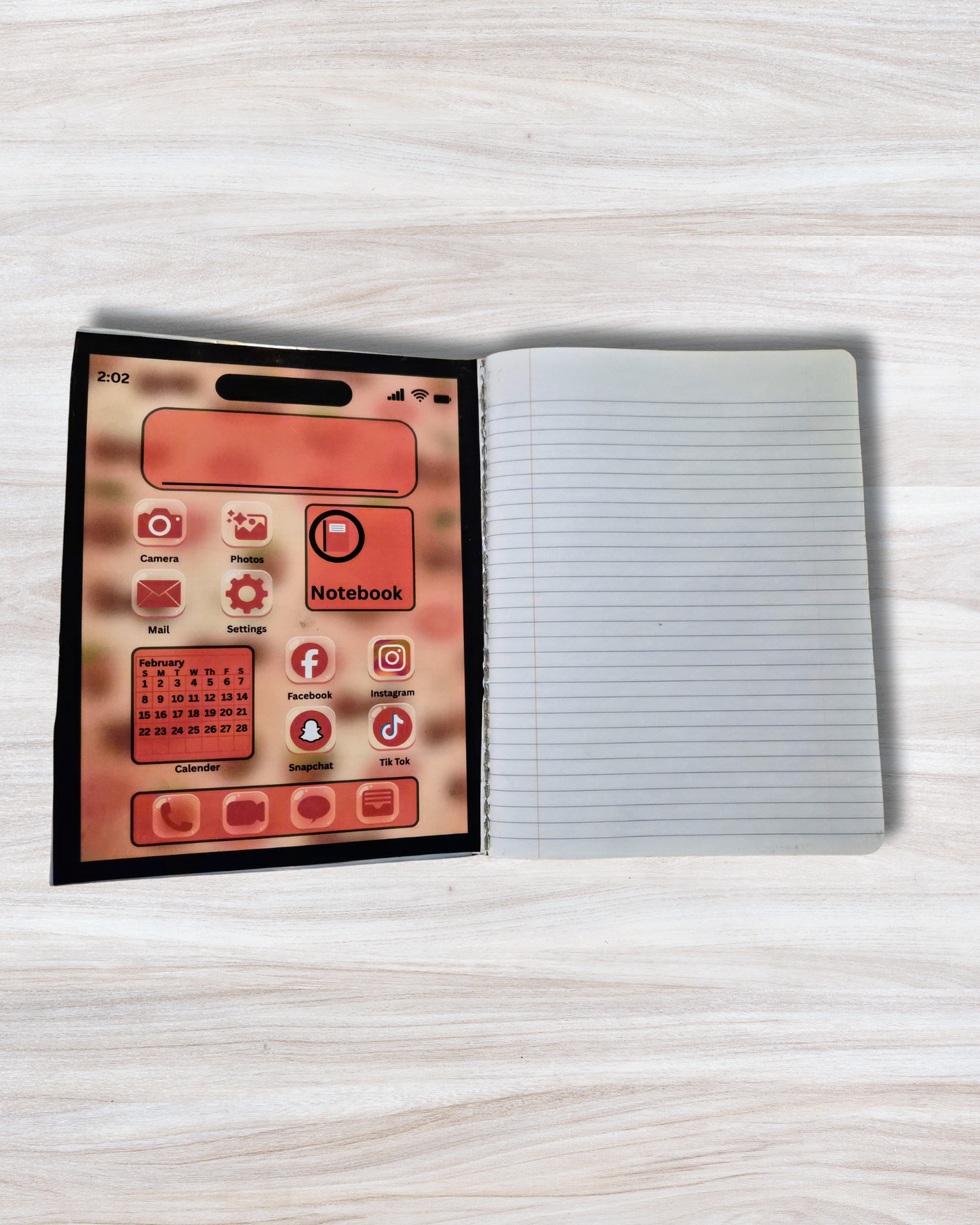 Cherry-Kissed Lockscreen Notebook