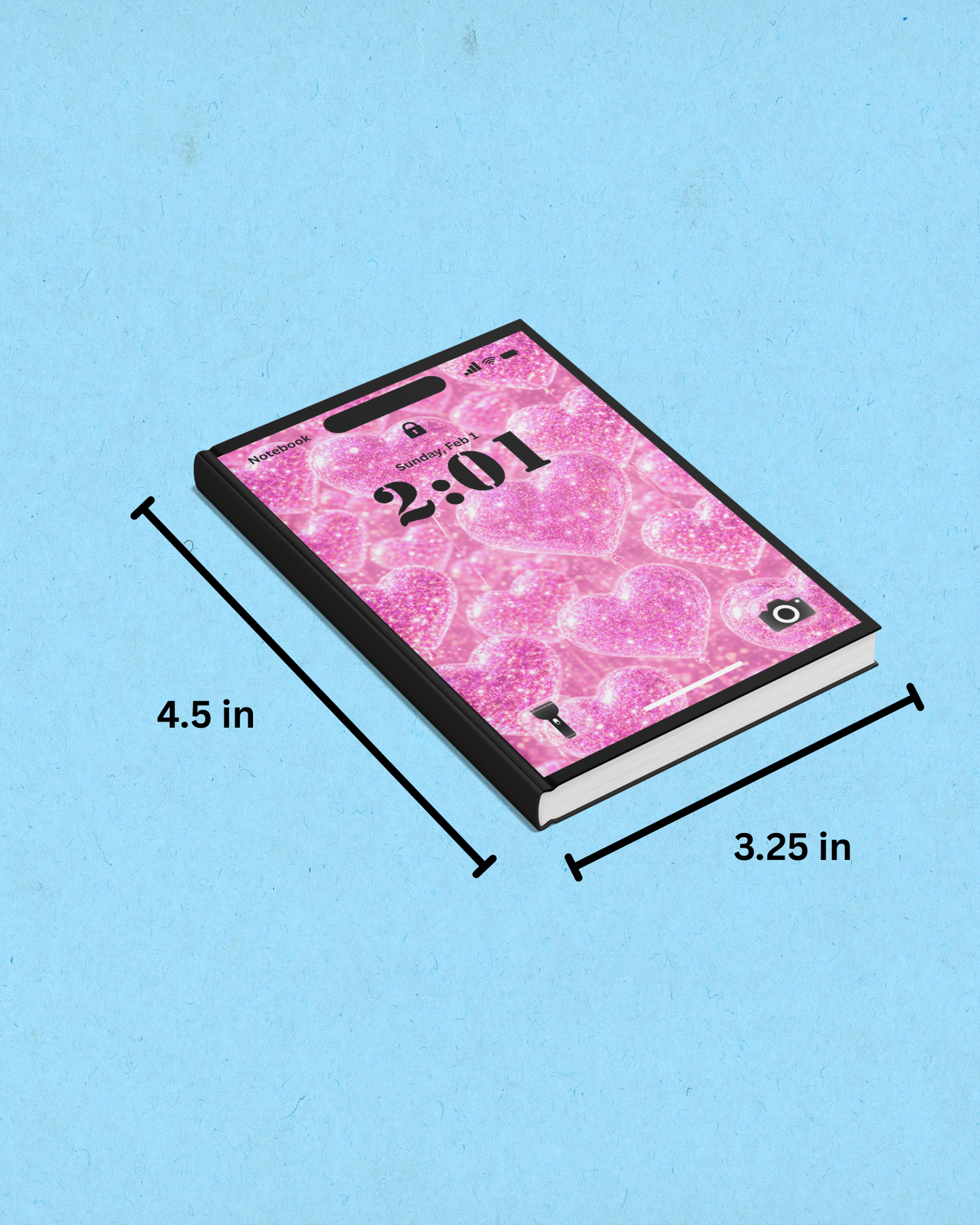 Heart-Shaped lockscreen Mini Notebook