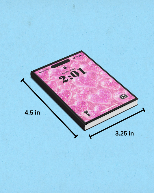 Heart-Shaped lockscreen Mini Notebook