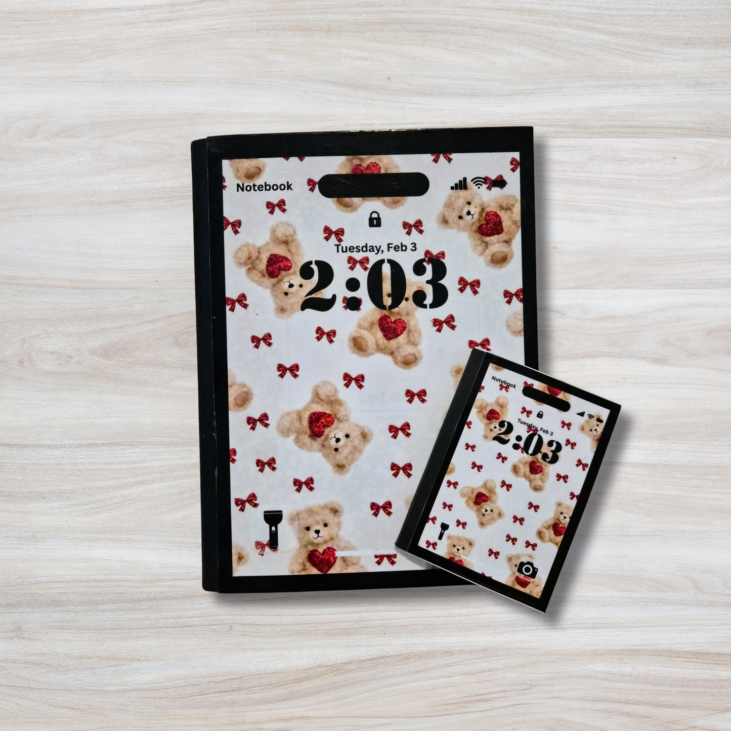 Teddy bear lockscreen Mini Notebook