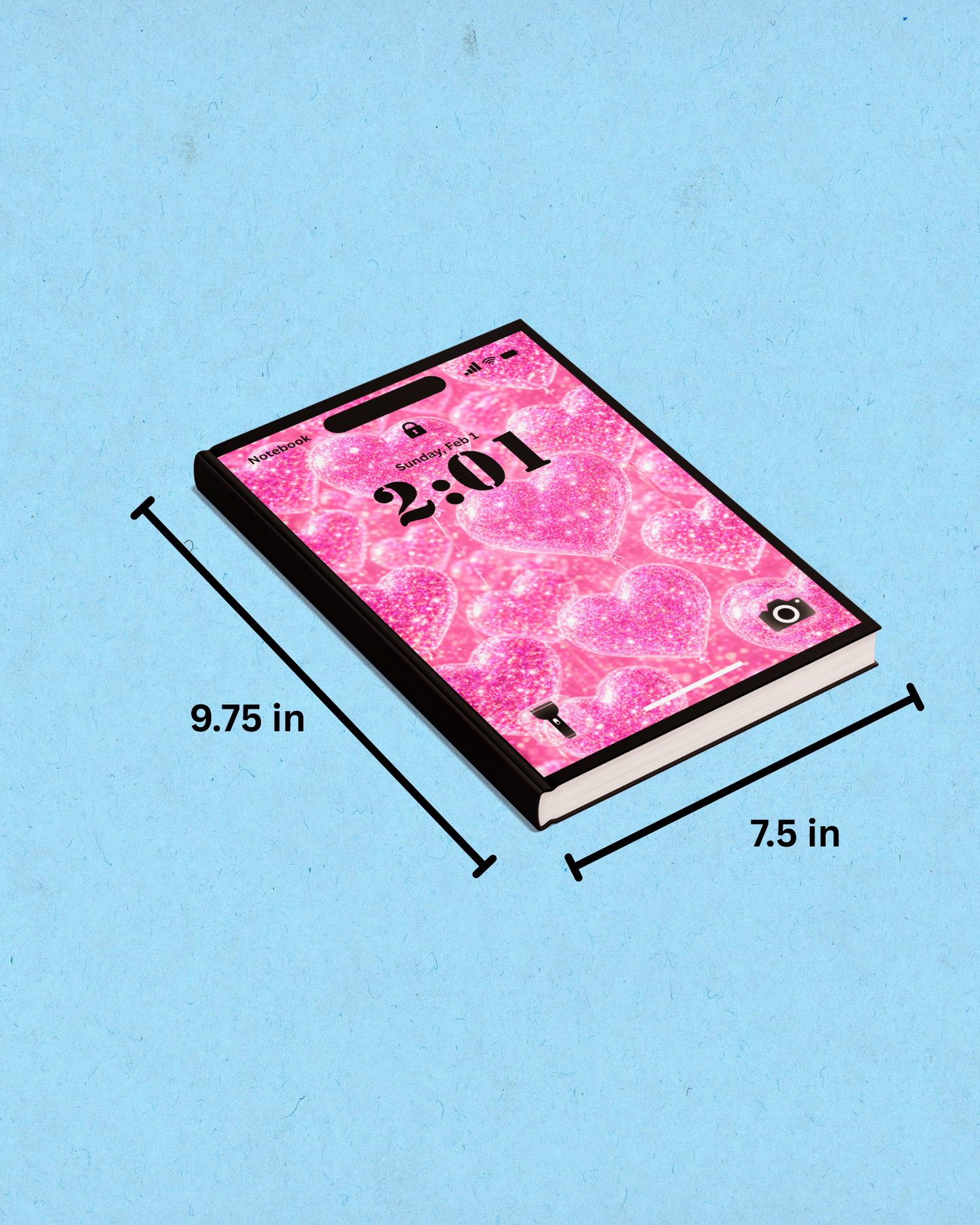 Heart-Shaped Lockscreen Notebook