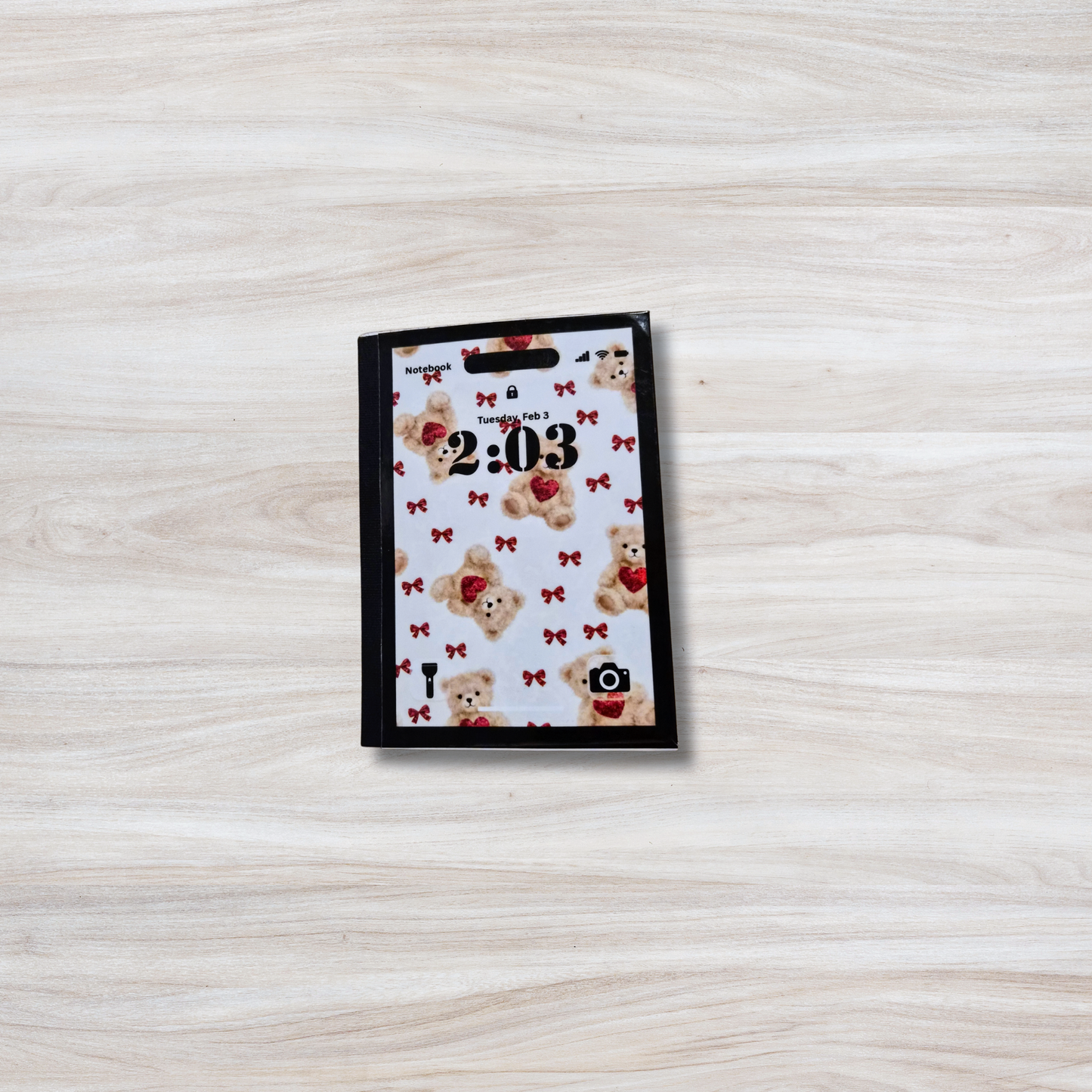 Teddy bear lockscreen Mini Notebook